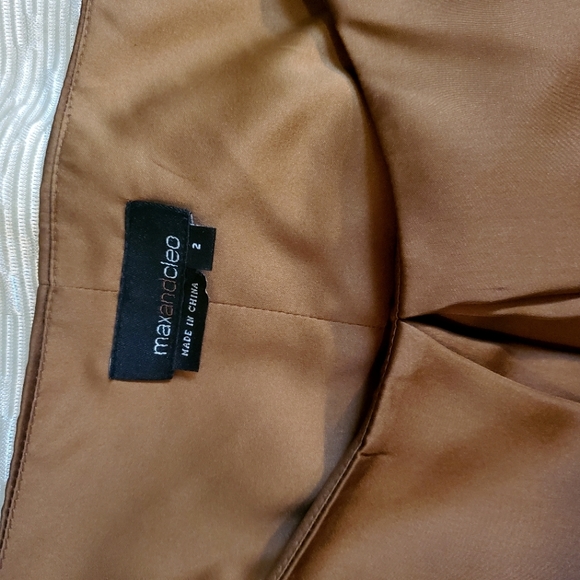 Max and Cleo sz 2 cream and gold cocktail dress - Picture 7 of 8